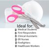 A2Z Scilab Trauma Shears 12/Pack Non-Stick 7.25 First Aid EMT Stainless Steel Utility Scissors Pink Handle A2Z-ZR878